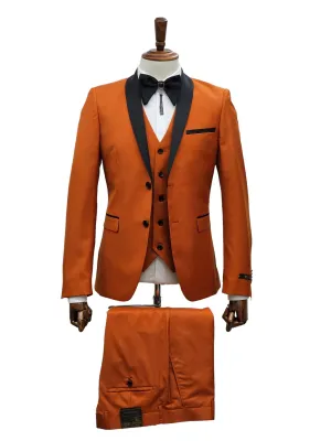 2 Button Shawl Lapel Rust Slim Fit Suit FF2SSX V-1230