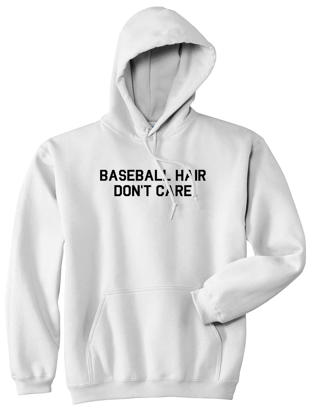 Baseball Hair Dont Care Mens Pullover Hoodie