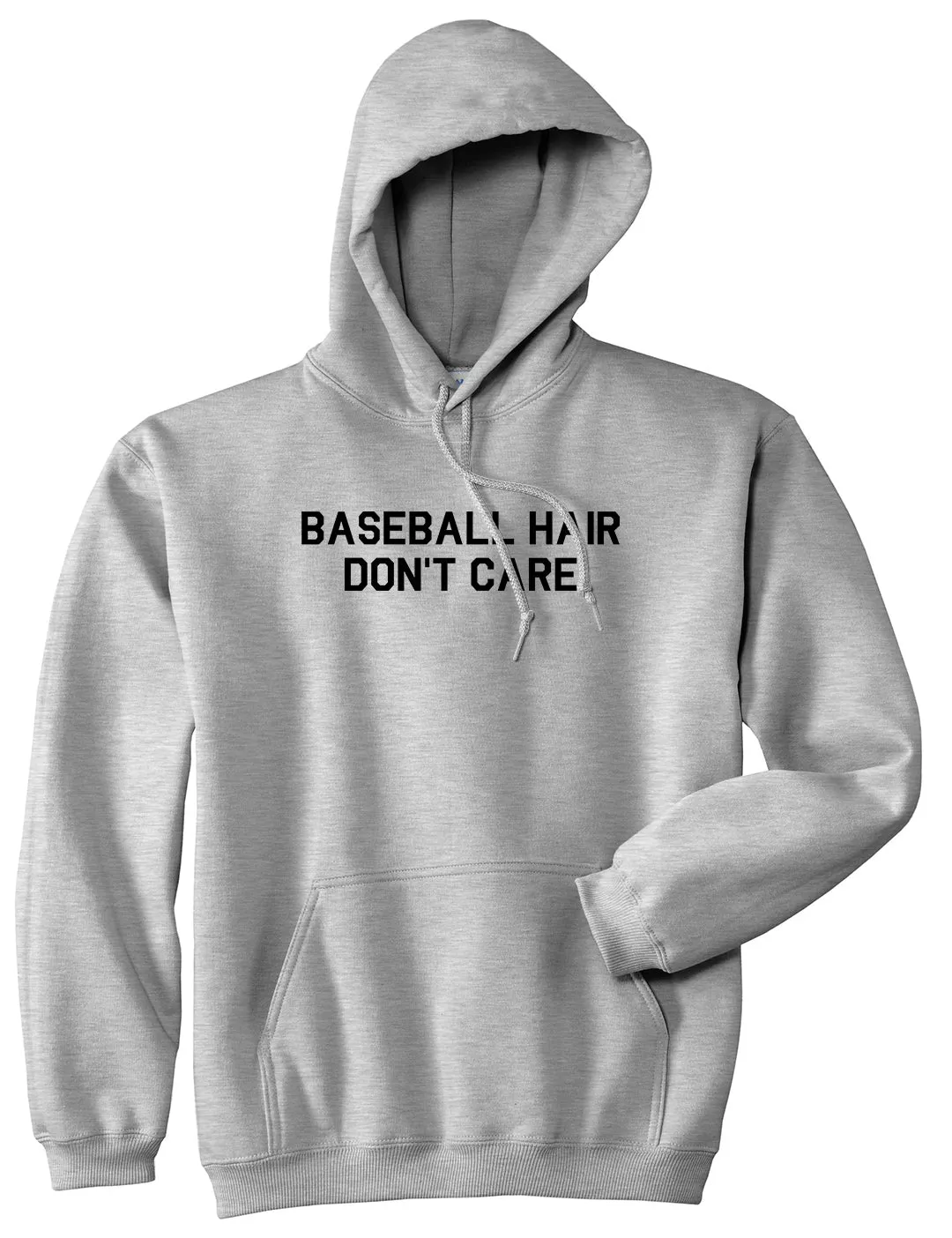 Baseball Hair Dont Care Mens Pullover Hoodie