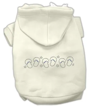 Beach Sandals Rhinestone Hoodies Cream XS (8)