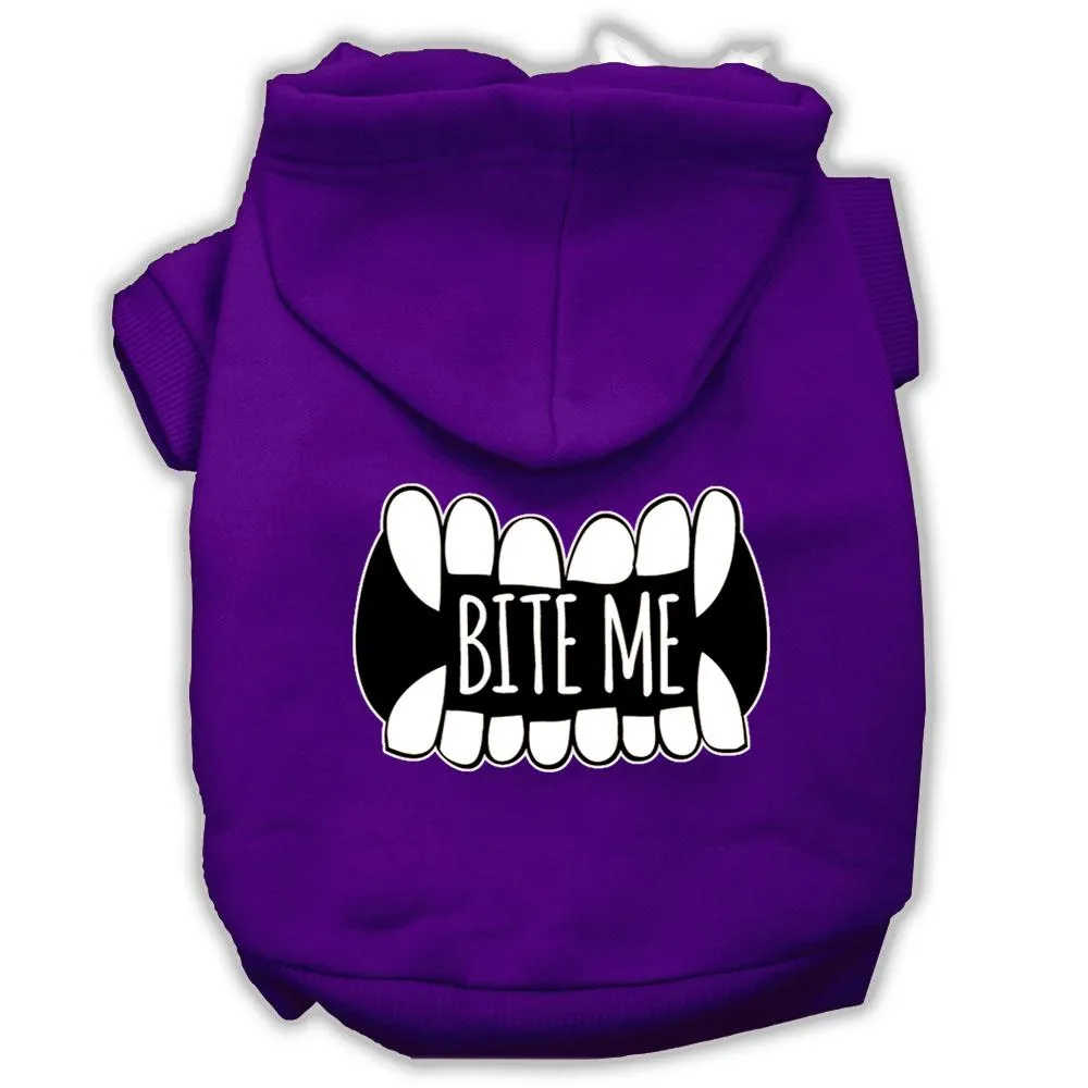 Bite Me Screenprint Dog Hoodie Purple Xxxl(20)