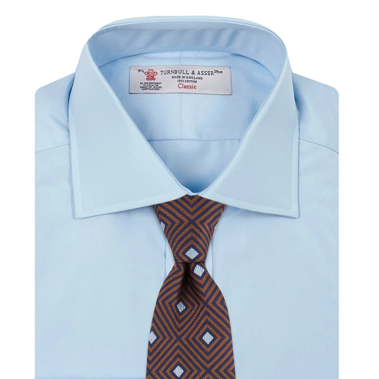 Blue Shirt with Regent Collar and 2-Button Cocktail Cuffs