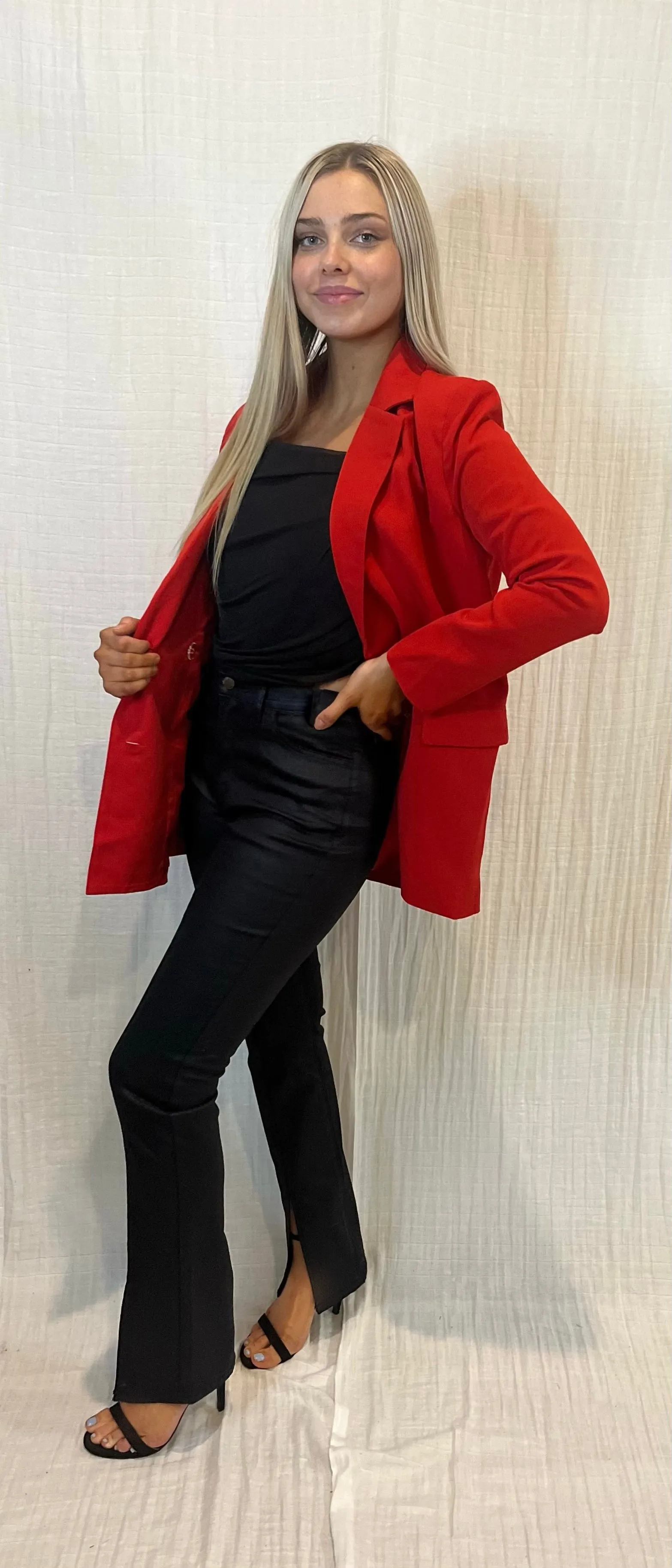 Boss Babe Oversized Blazer | RED