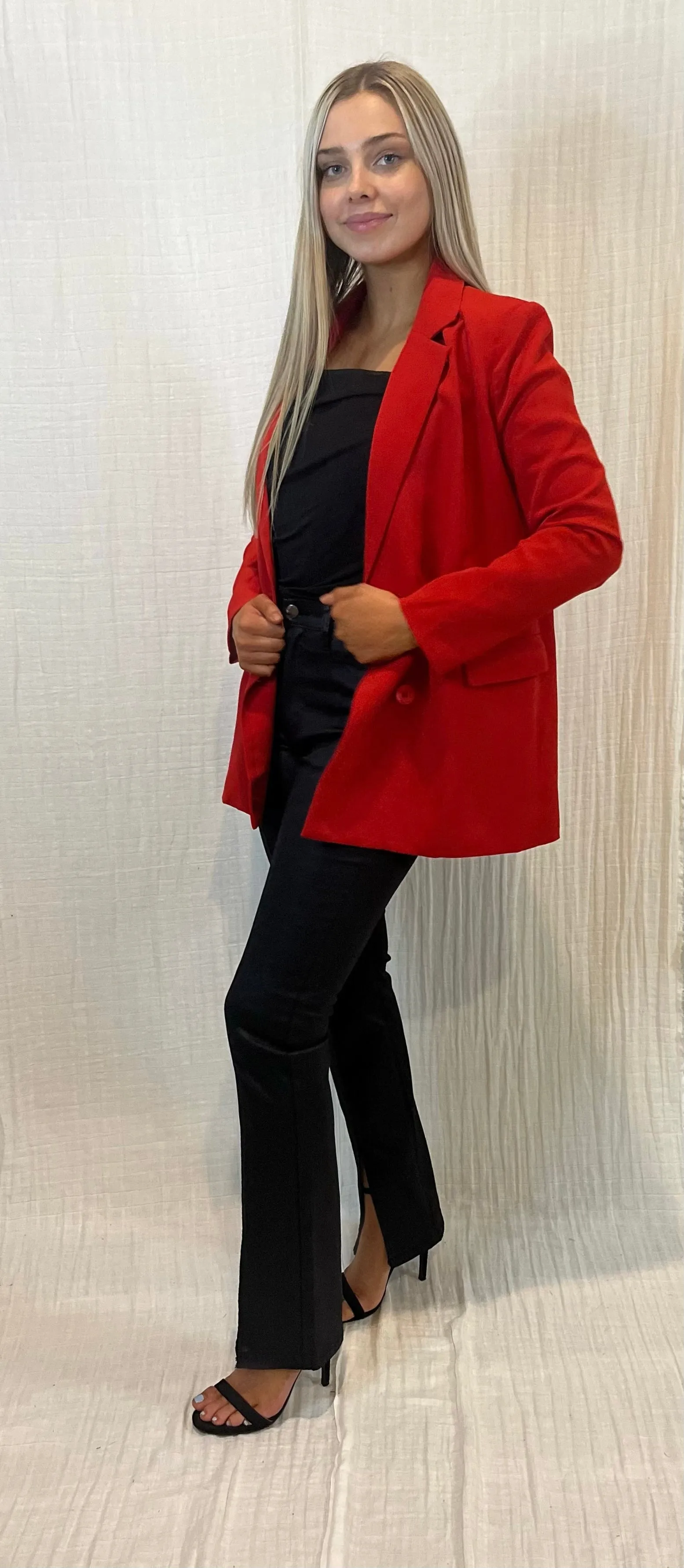 Boss Babe Oversized Blazer | RED