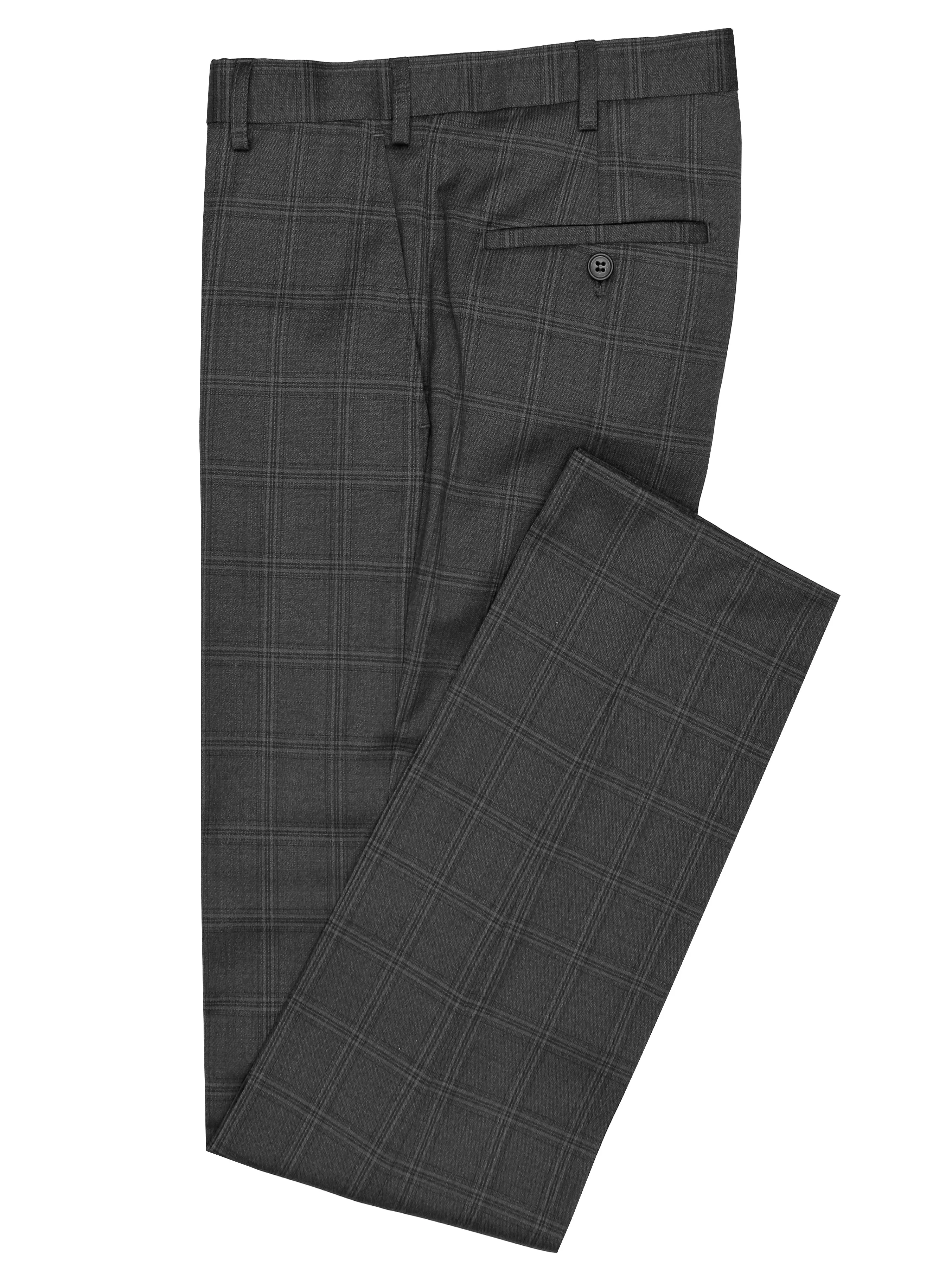 Boston Charcoal Check Wool Suit Set