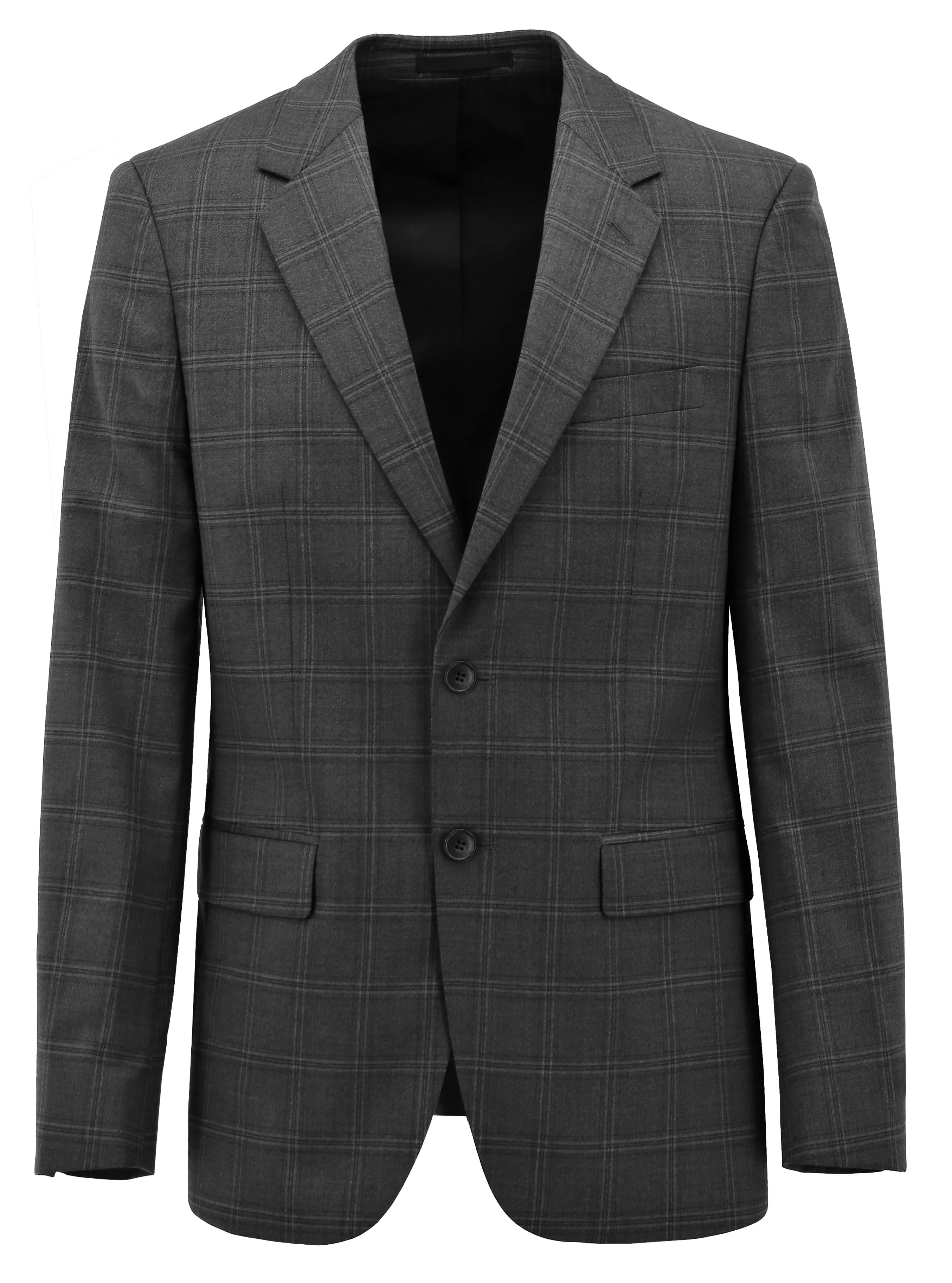 Boston Charcoal Check Wool Suit Set