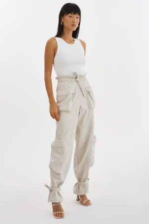 BRAXTON | Faux Leather Cargo Pants