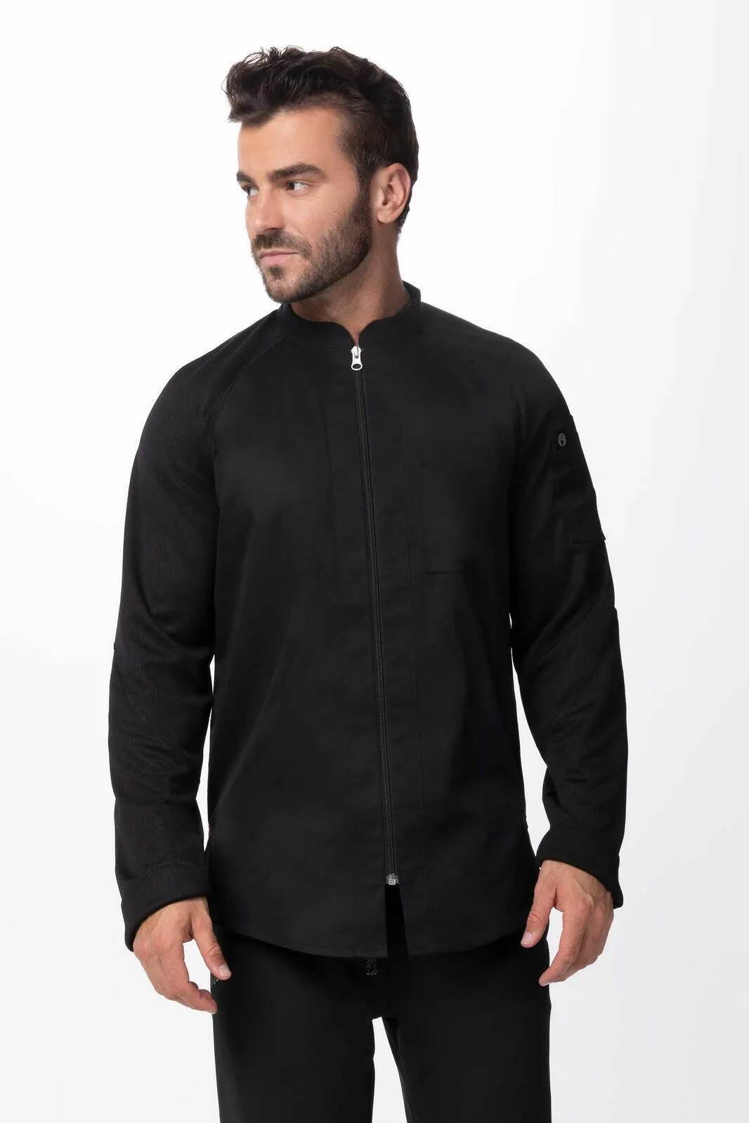 Chef Works Mens Napal Chef Jacket- Black