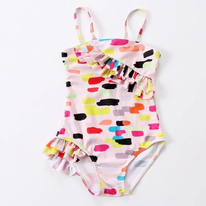 Colorful Print Swimsuit for Toddler/Kid Girls