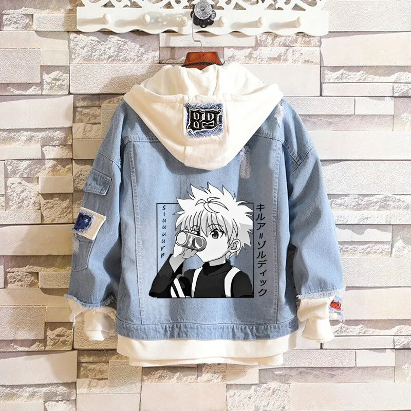 Denim Hoodie Set-3 Hunter X Hunter (Variants Available)