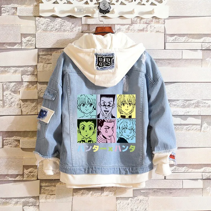 Denim Hoodie Set-3 Hunter X Hunter (Variants Available)