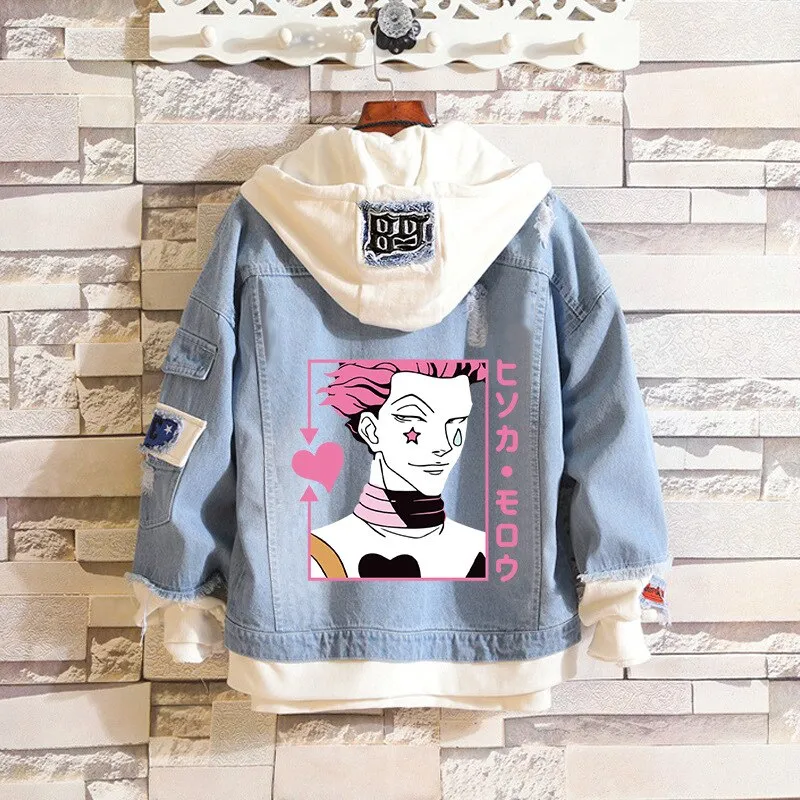 Denim Hoodie Set-3 Hunter X Hunter (Variants Available)