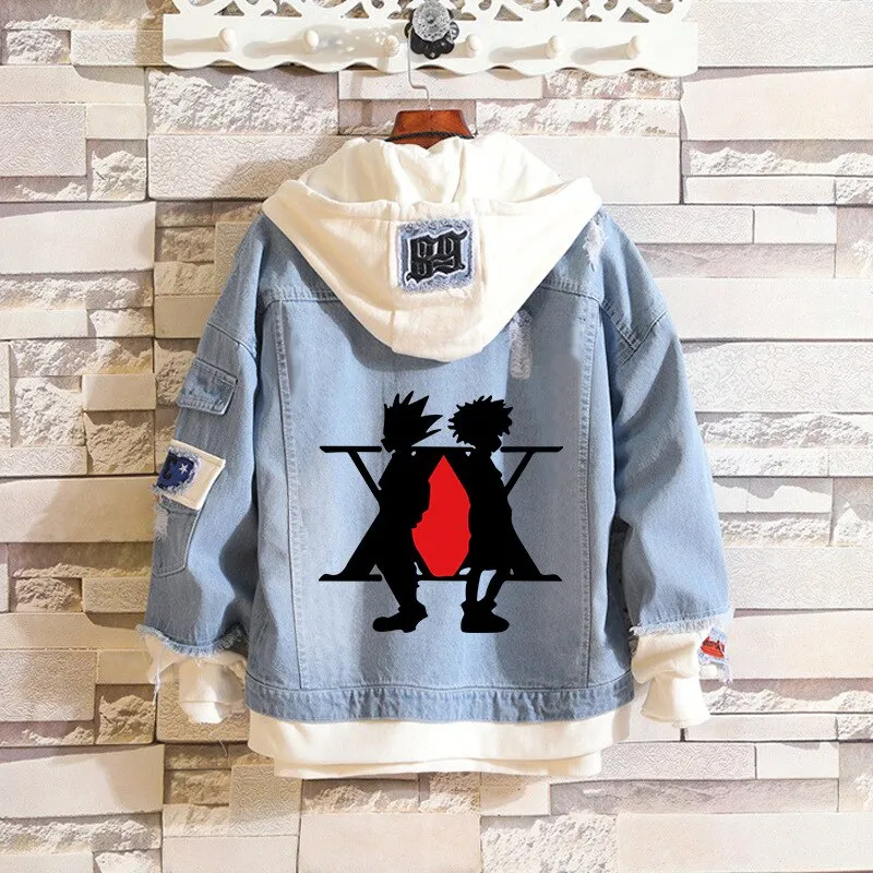 Denim Hoodie Set-3 Hunter X Hunter (Variants Available)