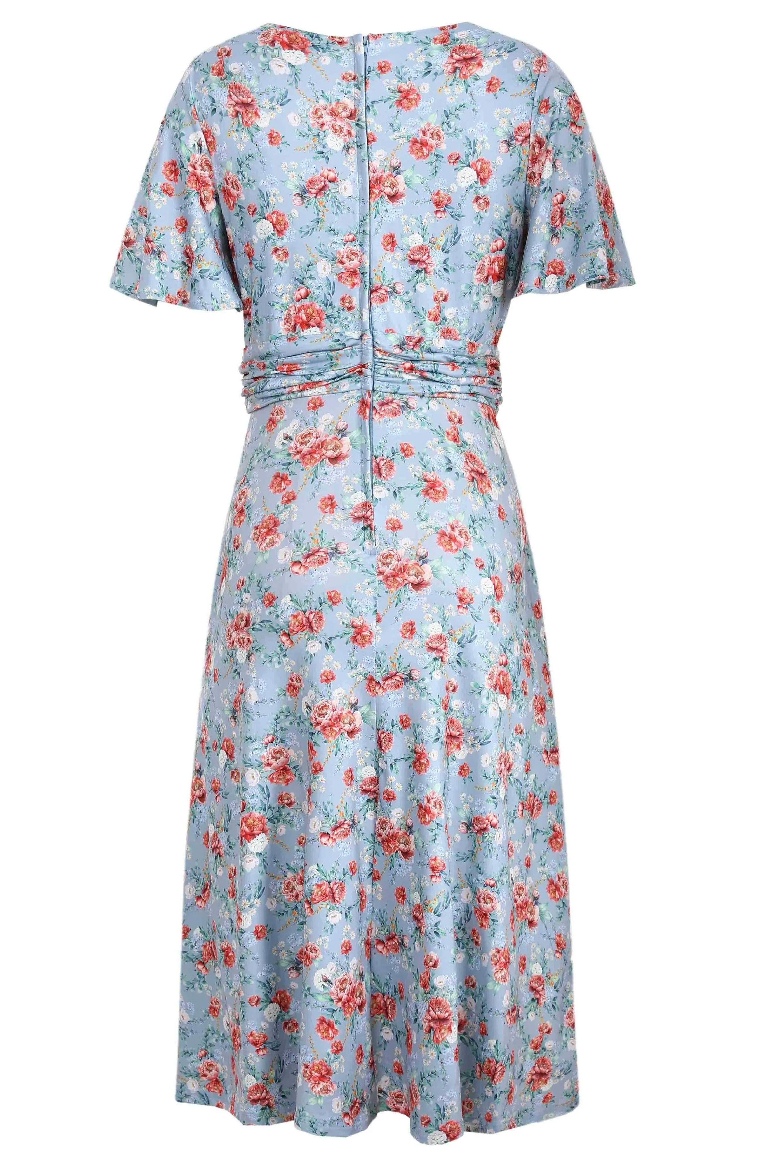 Donna Baby Blue Poppy Day Dress