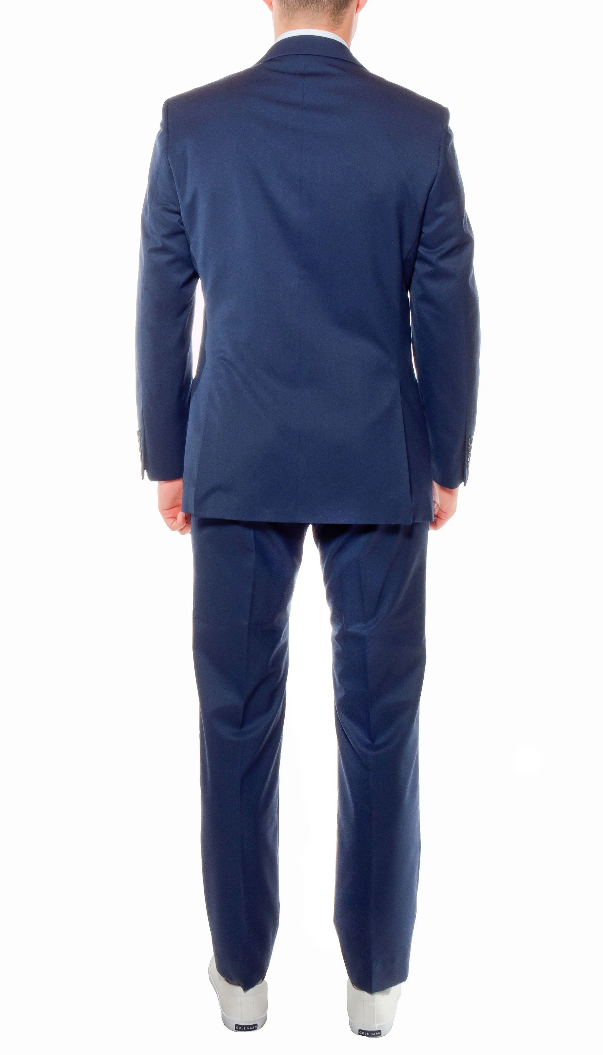 Ferrecci Mens Savannah Navy Slim Fit 3 Piece Suit