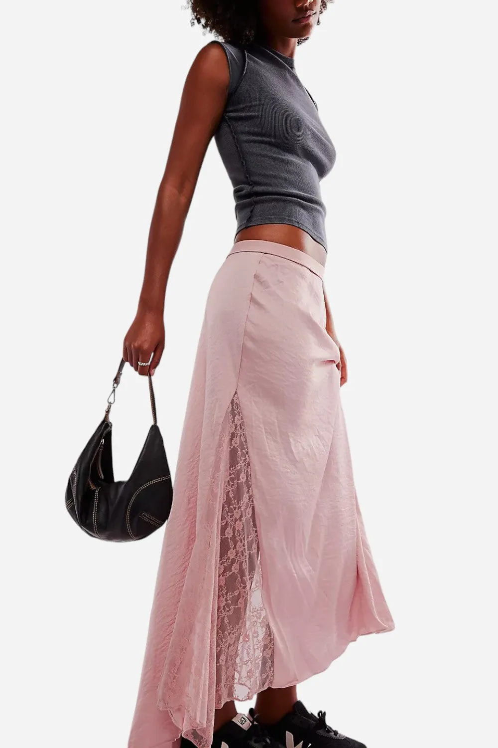 Free People Make You Mine Half Slip Skirt in Pale Mauve