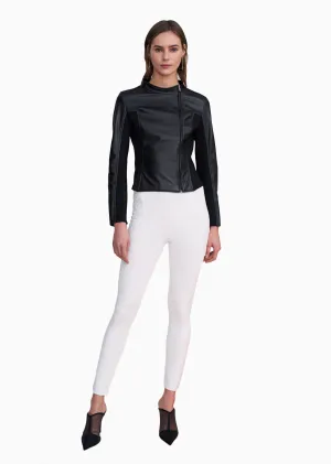 Gemma - Lambskin, Leather Moto Jacket