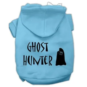 Ghost Hunter Screen Print Pet Hoodies Baby Blue With Black Lettering Lg (14)