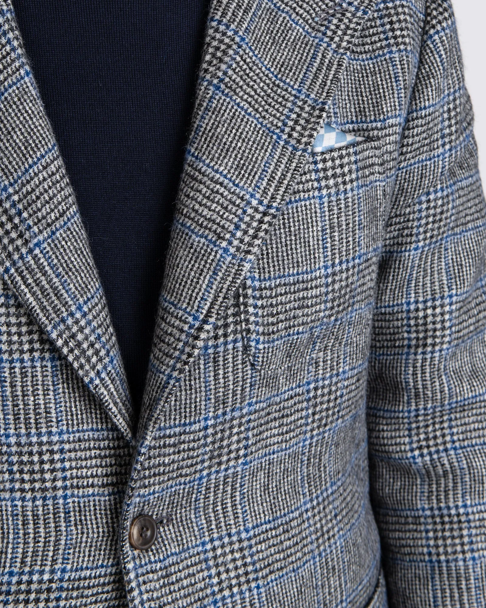 Glenplaid Alpaca Unstructured Sweater Blazer