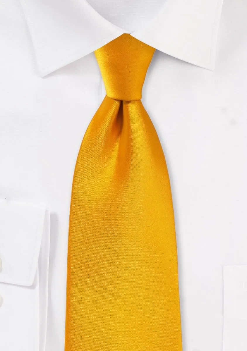 Golden Saffron Solid Necktie