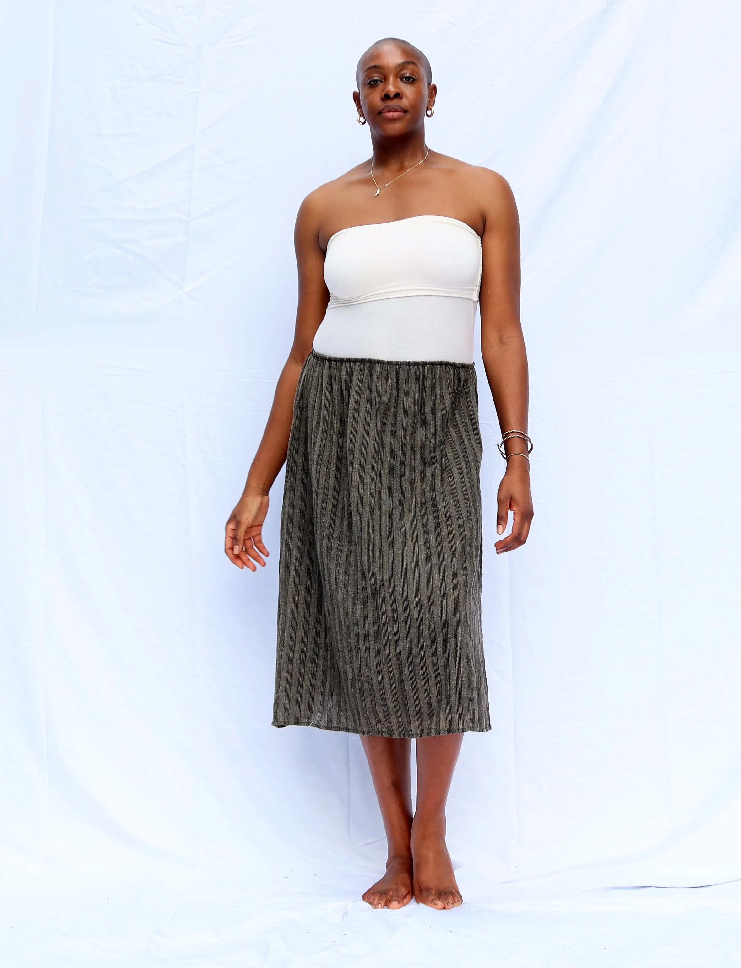 Handwoven - Everyday Below Knee Skirt