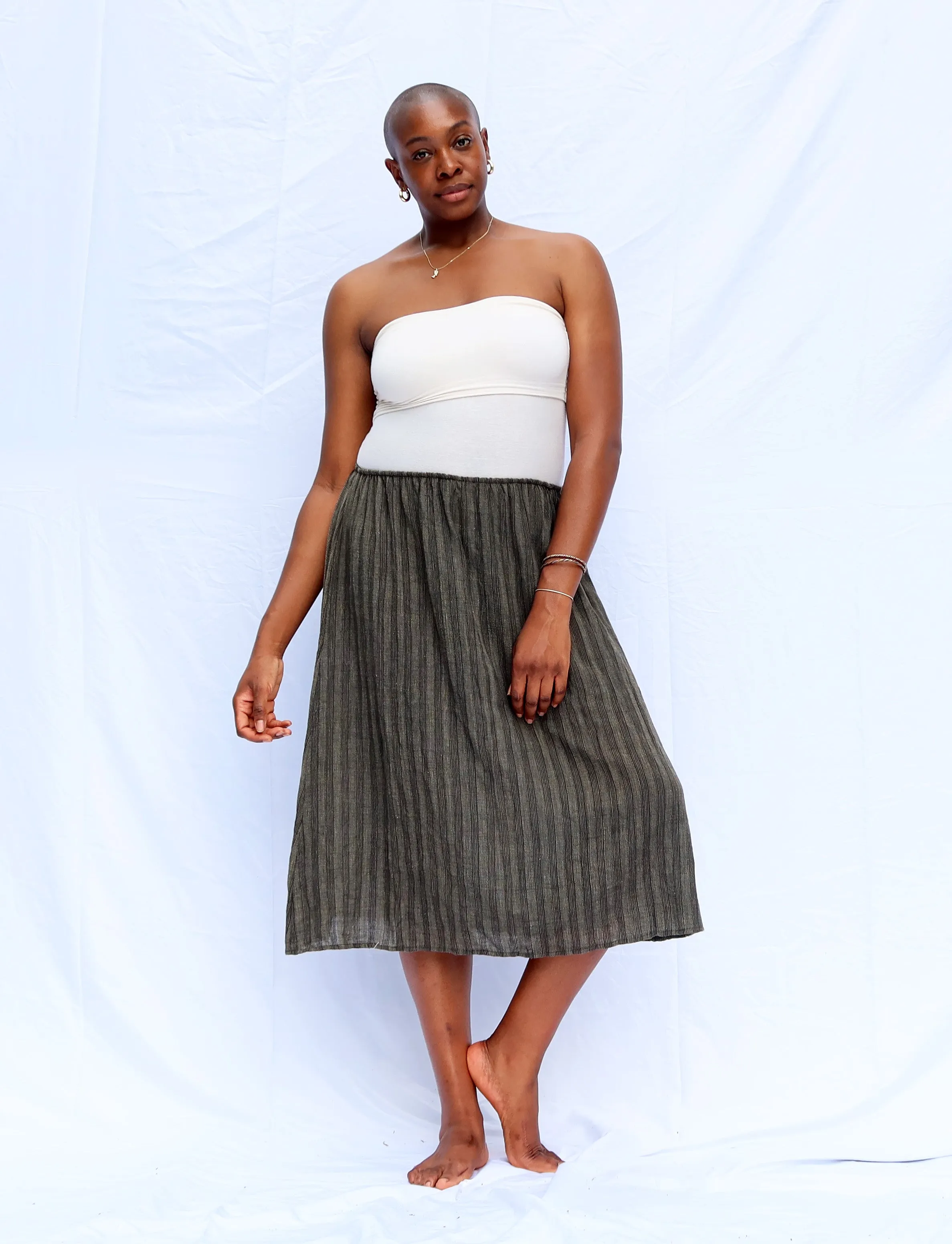 Handwoven - Everyday Below Knee Skirt