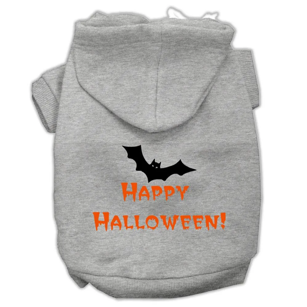 Happy Halloween Screen Print Pet Hoodies Grey L (14)