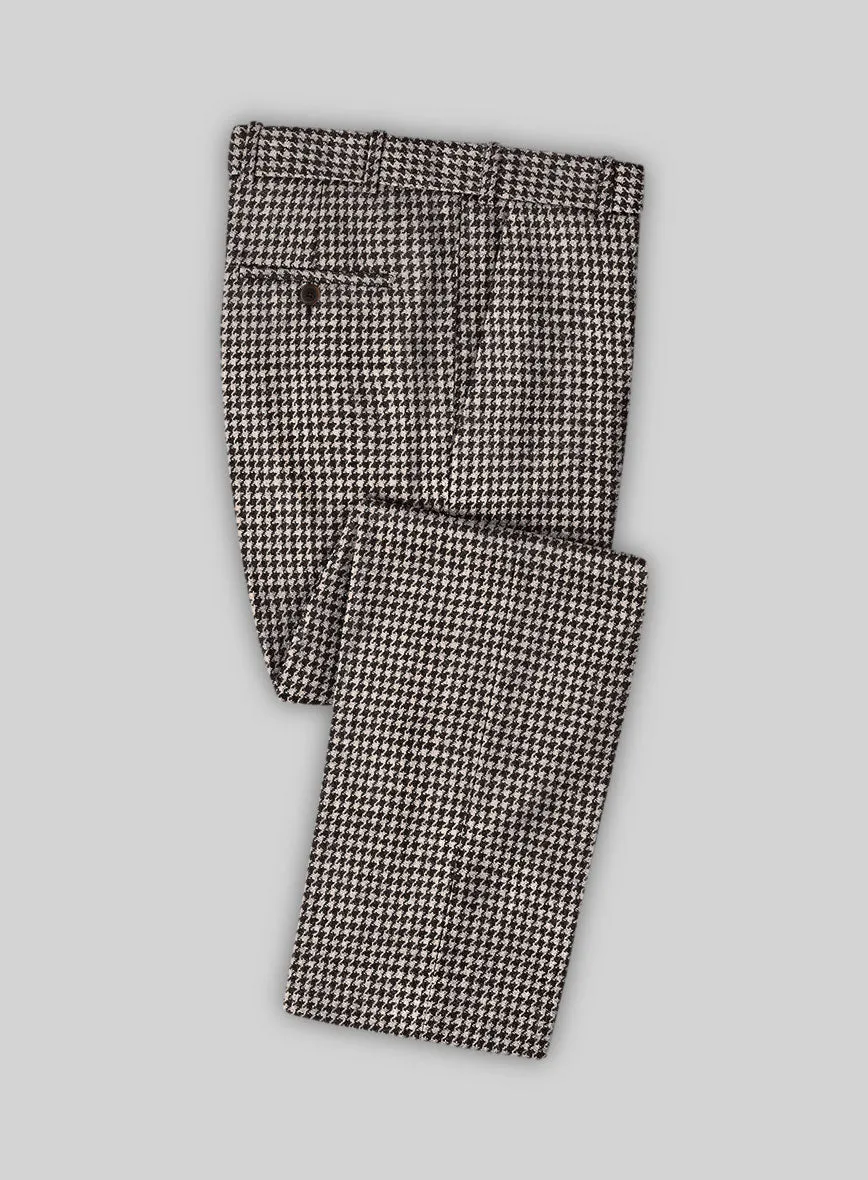 Harris Tweed Houndstooth Ebony Brown Suit