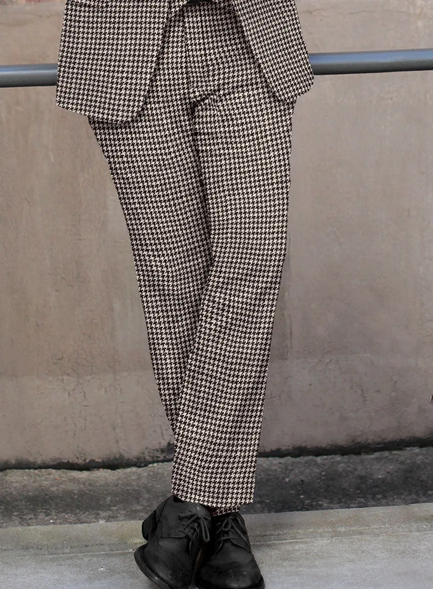 Harris Tweed Houndstooth Ebony Brown Suit