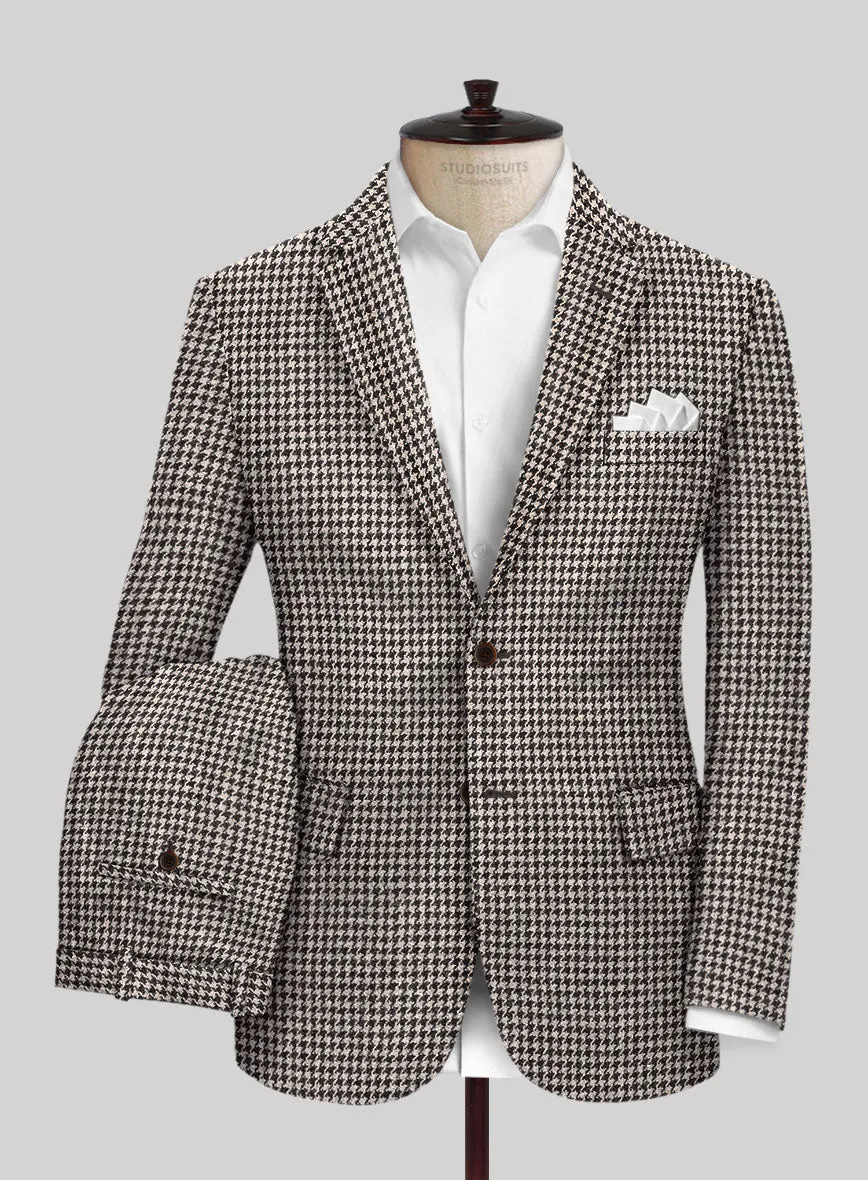 Harris Tweed Houndstooth Ebony Brown Suit