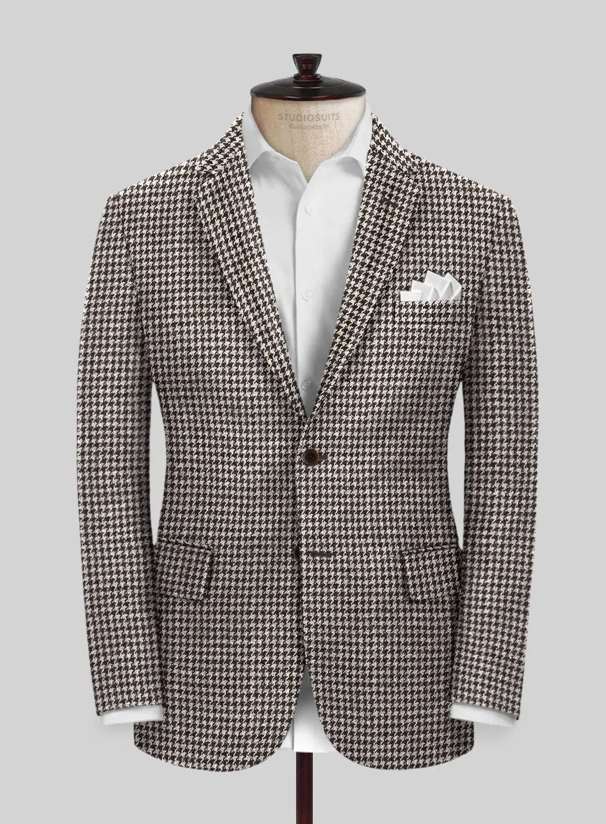 Harris Tweed Houndstooth Ebony Brown Suit