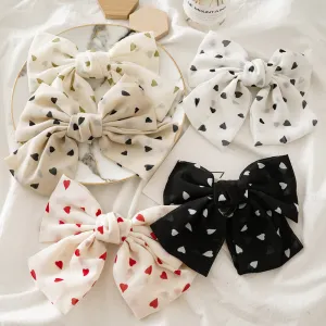 Heart Chiffon Big Bow Hairpin Girl Headdress