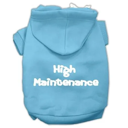 High Maintenance Screen Print Pet Hoodies Baby Blue XXL (18)