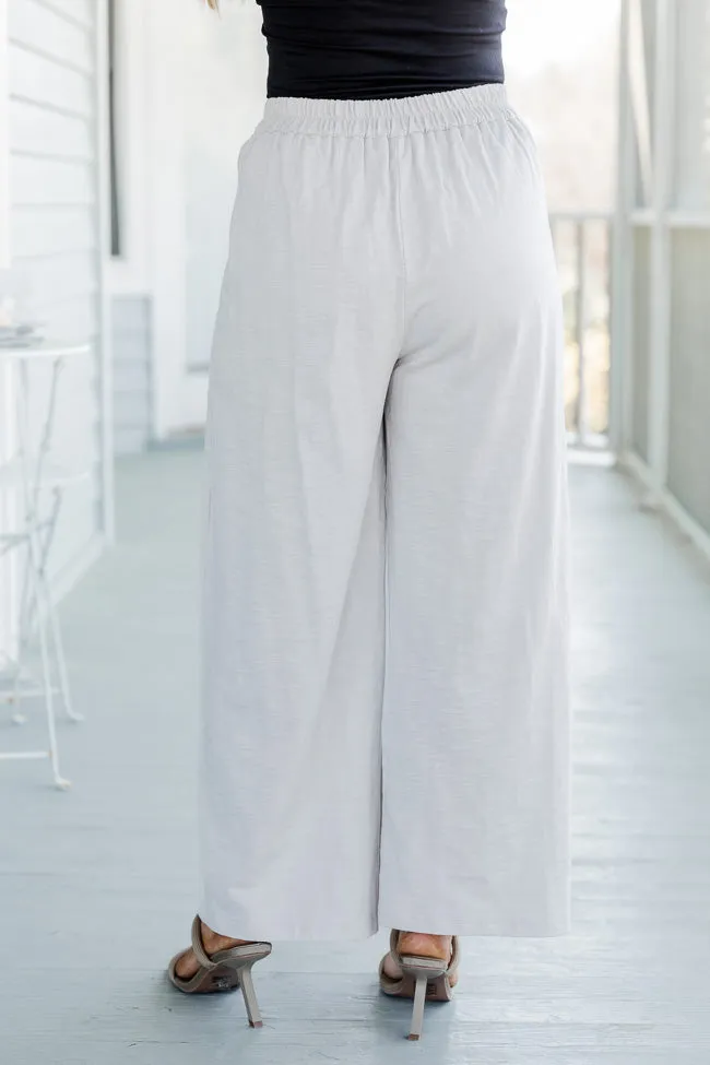 Island Breeze Taupe Tie Waist Pants FINAL SALE