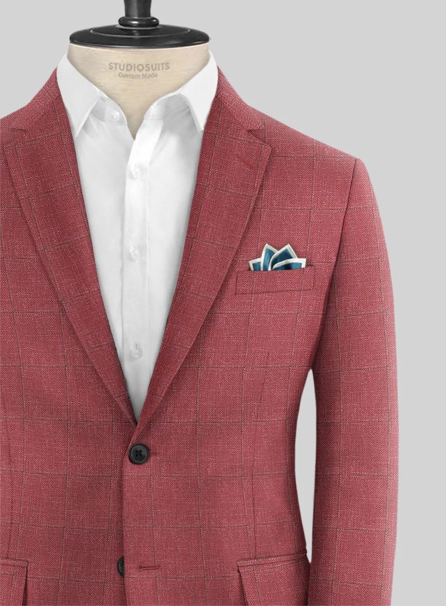 Italian Murano Radon Pink Wool Linen Silk Jacket