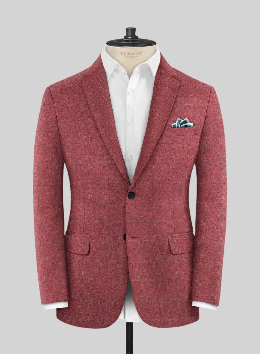 Italian Murano Radon Pink Wool Linen Silk Jacket