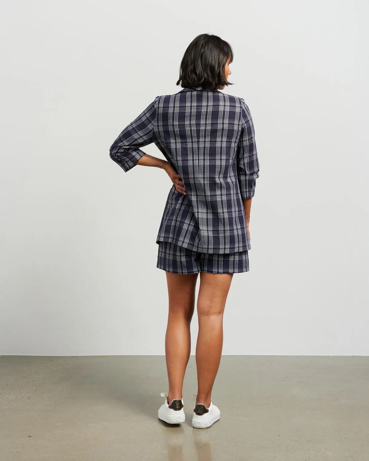 Kennedy Blazer - Ink Plaid