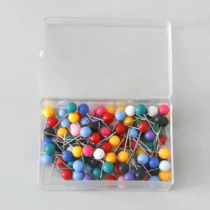 Kuber Industries Solid color Push Pins Tacks|Heavy-Duty Notice Board Pins|"100" (Multi)