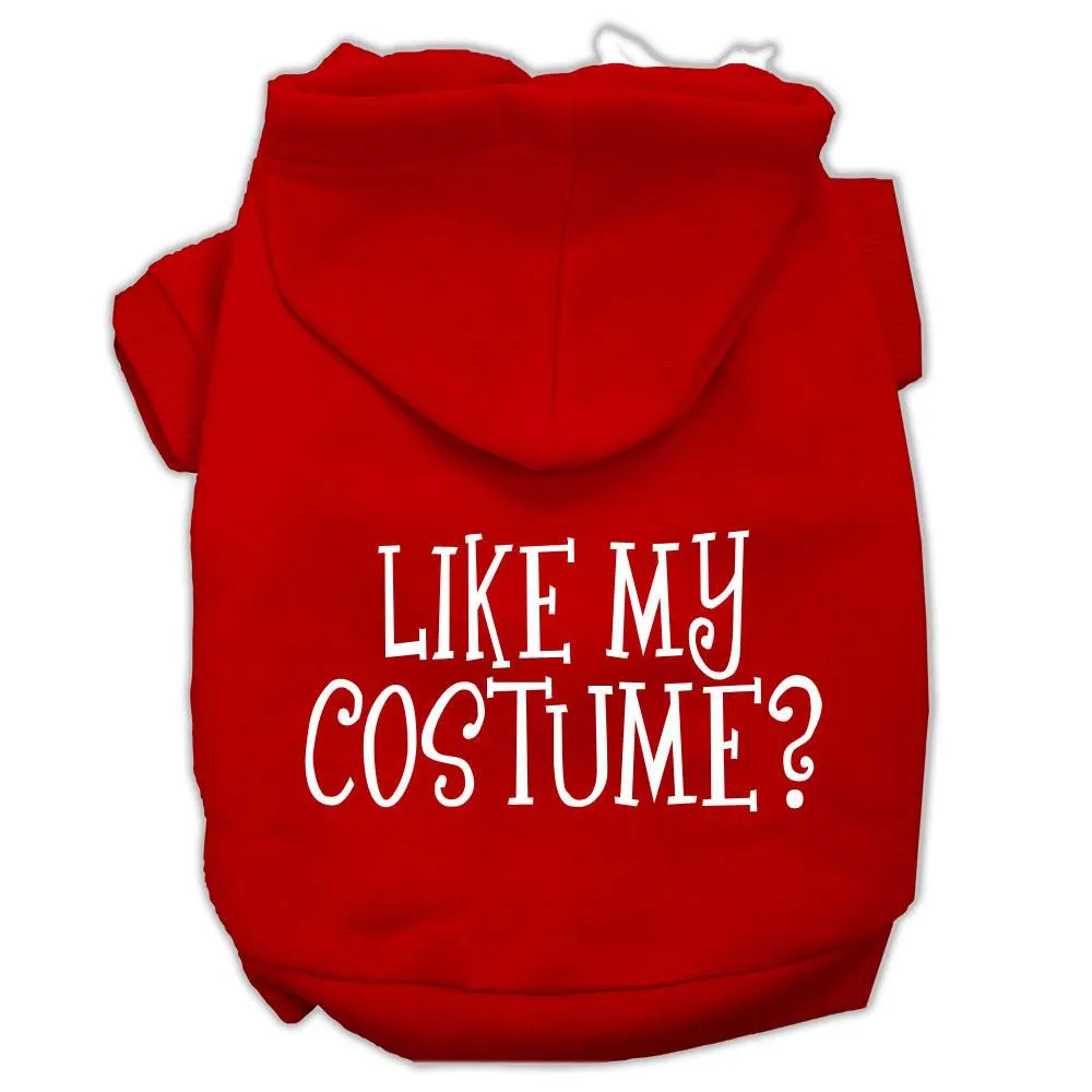 Like my costume? Screen Print Pet Hoodies Red Size XS (8)