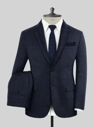 London Loom Blue Ilaria Wool Silk Linen Suit