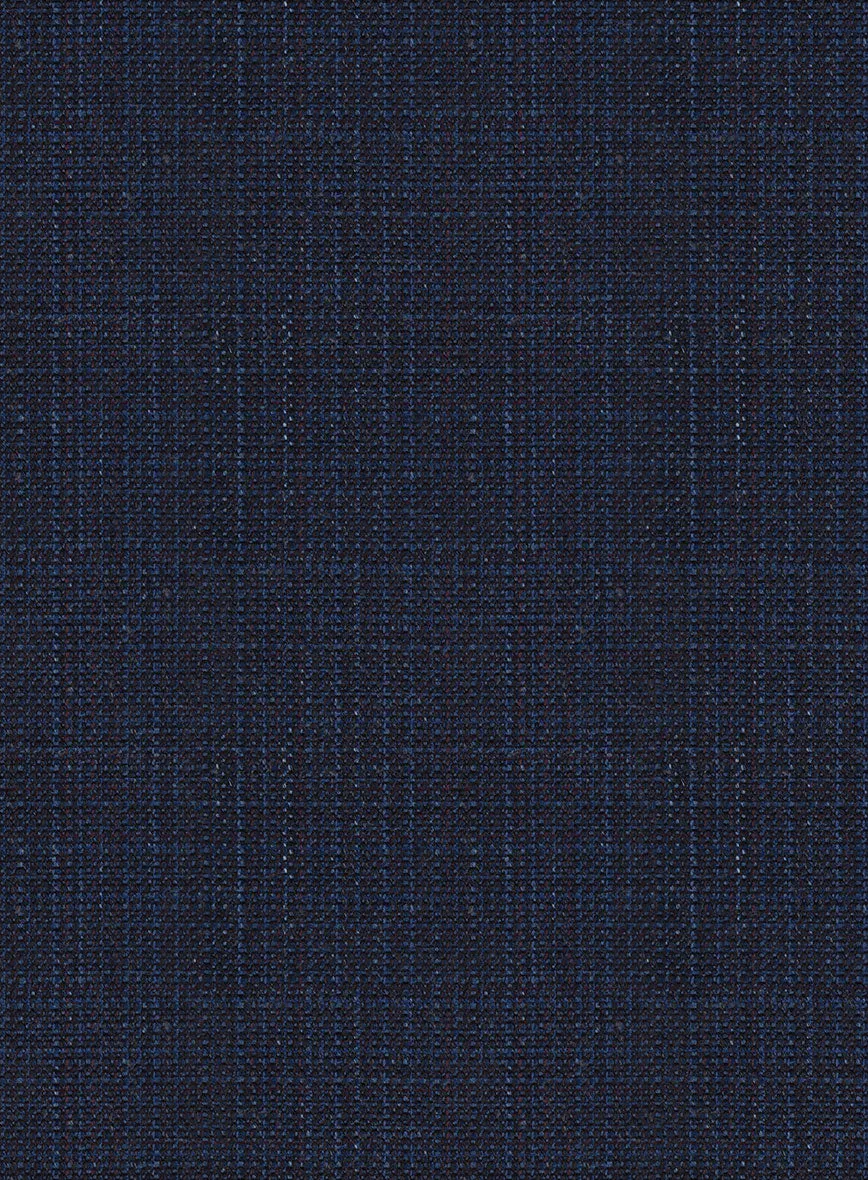 London Loom Blue Ilaria Wool Silk Linen Suit