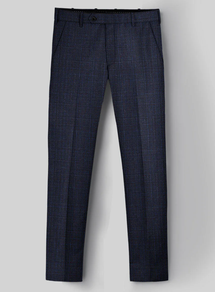 London Loom Blue Ilaria Wool Silk Linen Suit