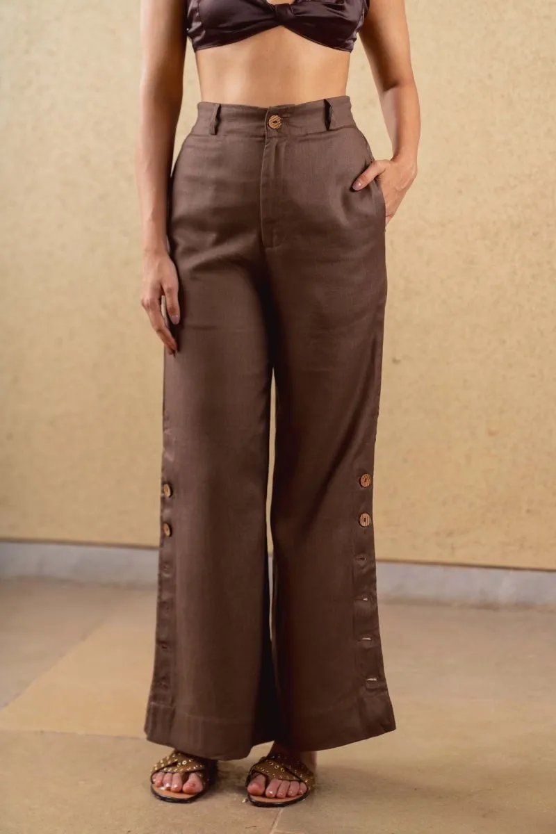 Marigold Pants - Brown - Hemp Tencel