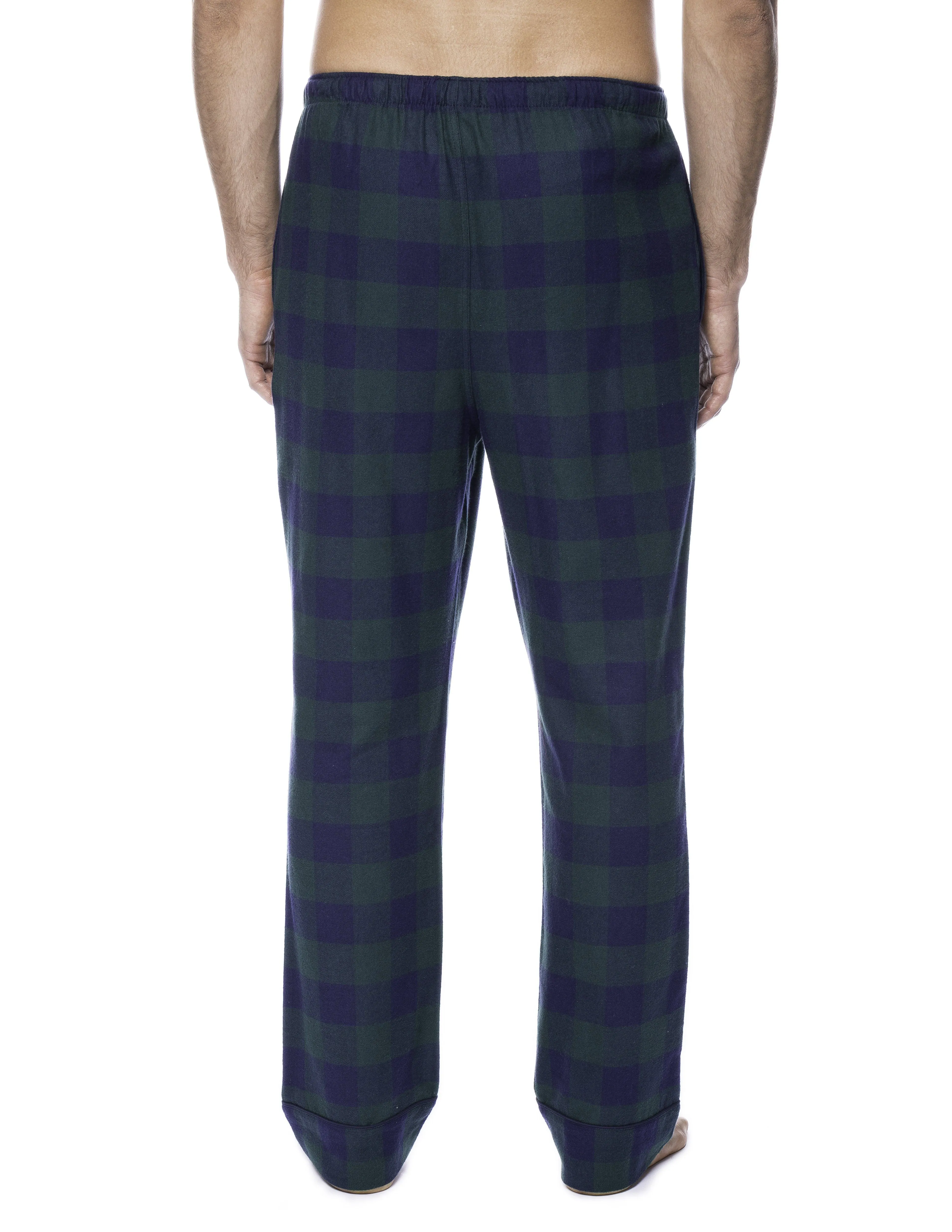 Mens Gingham 100% Cotton Flannel Lounge Pants