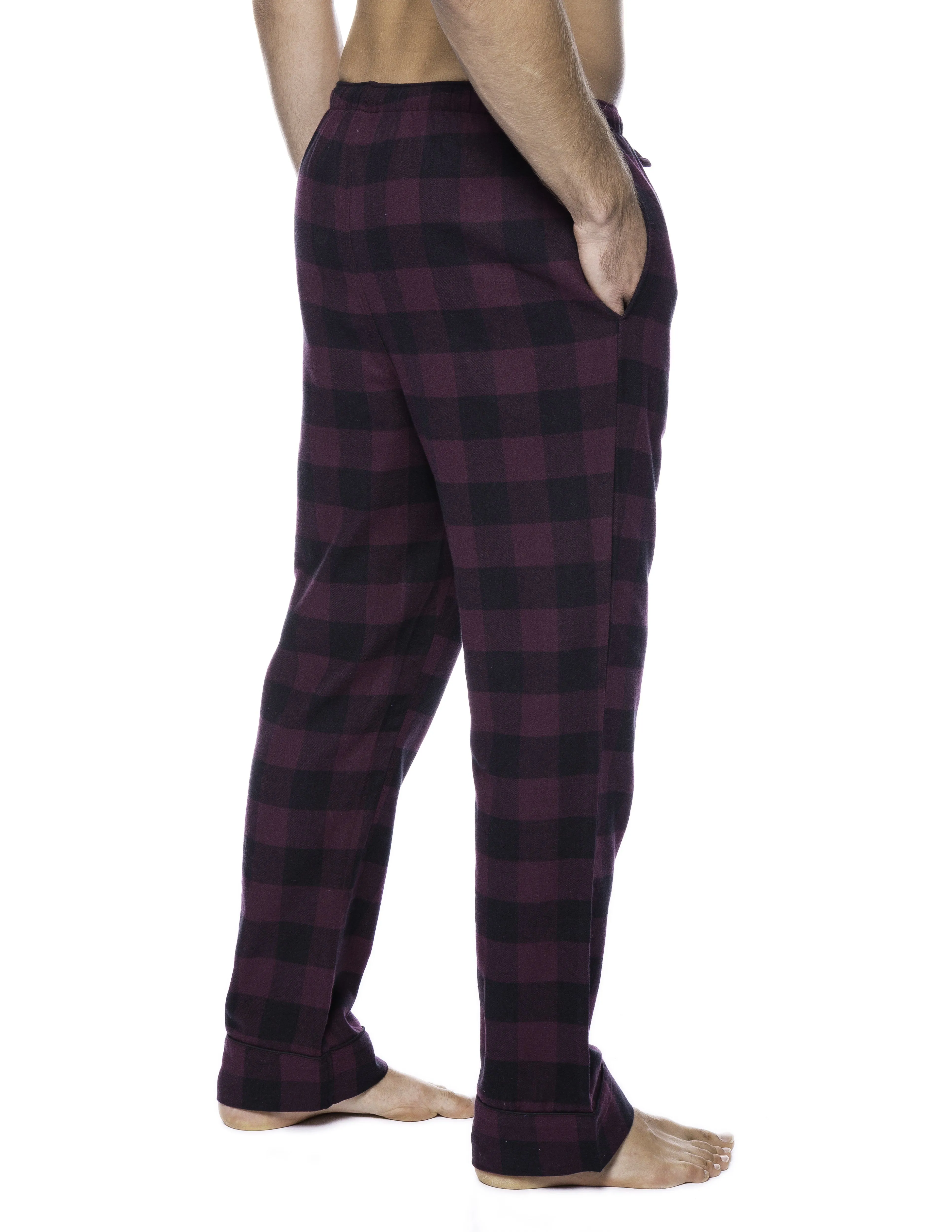 Mens Gingham 100% Cotton Flannel Lounge Pants