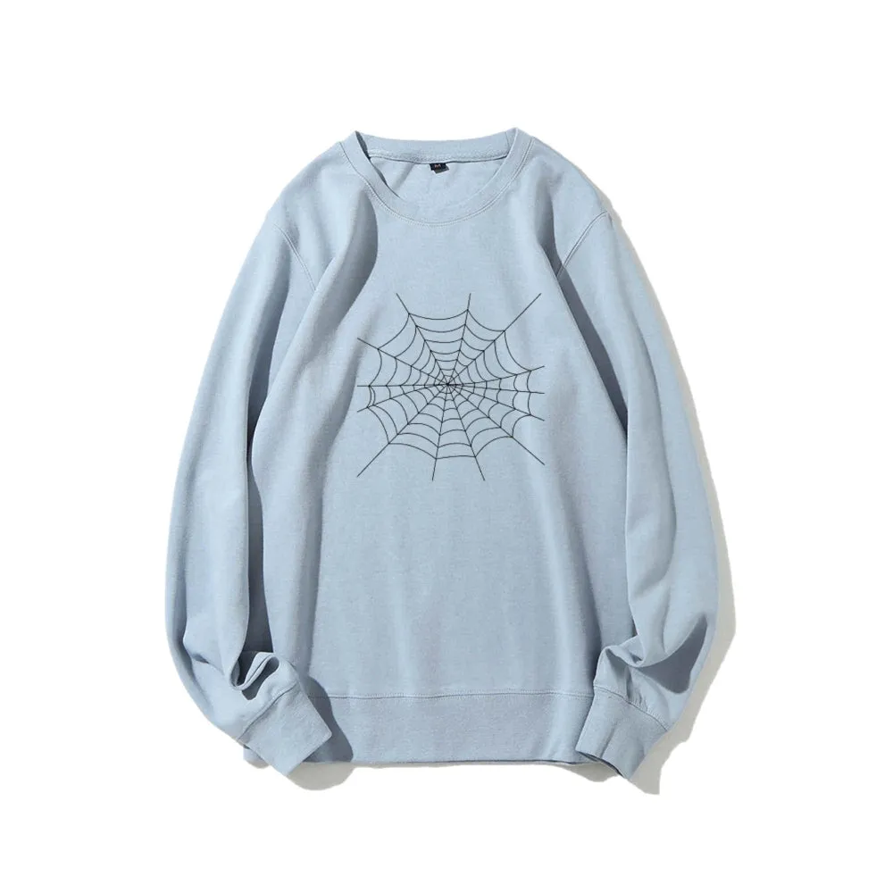 Mens Spider Web Graphic Sweatshirts