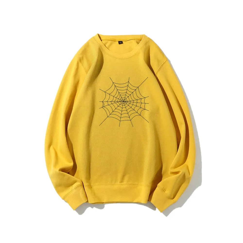 Mens Spider Web Graphic Sweatshirts