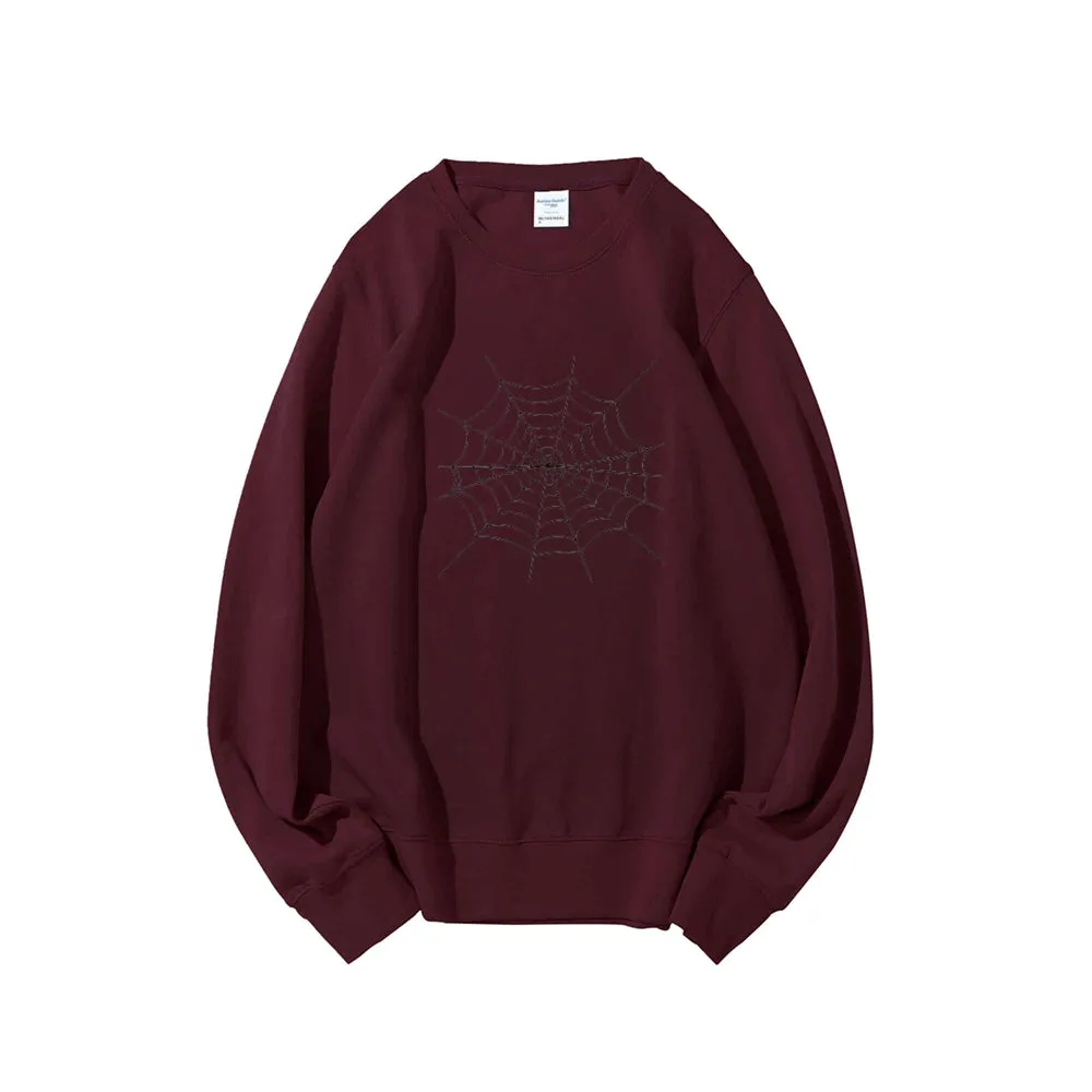 Mens Spider Web Graphic Sweatshirts