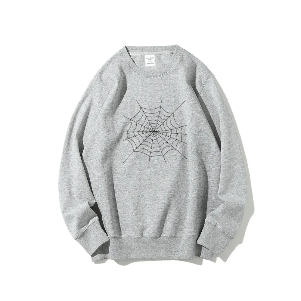 Mens Spider Web Graphic Sweatshirts