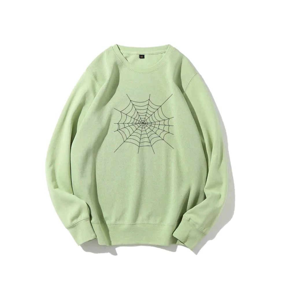 Mens Spider Web Graphic Sweatshirts